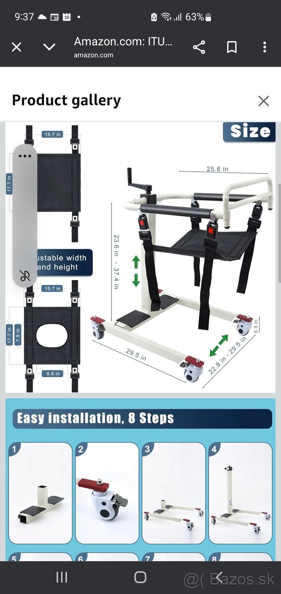 Stolička na transfer, doma, auto - 2