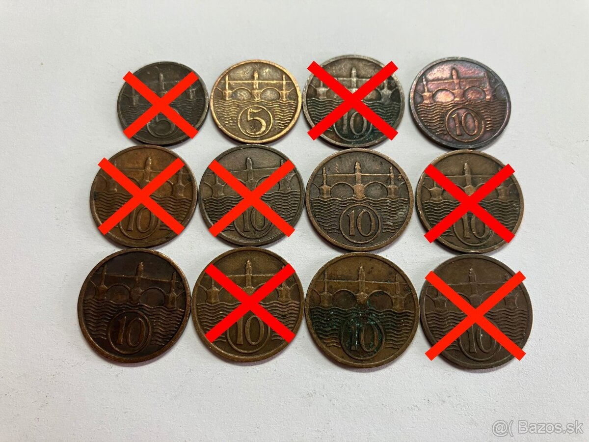 Československo mince ČSR - vzácnejšie ročníky - 2