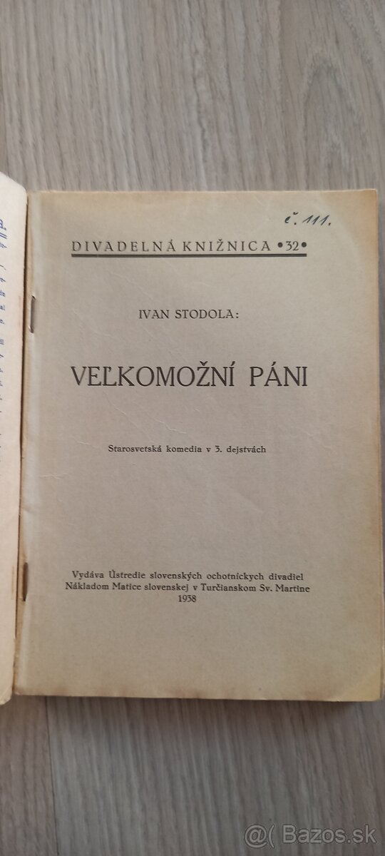 Ivan Stodola Veľkomožní páni - 2