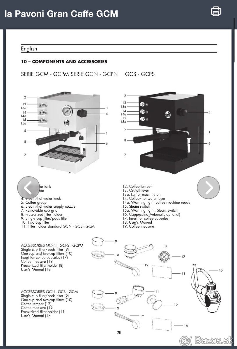 La Pavoni Gran Caffe – špičkový espresso kávovar v top stave - 2