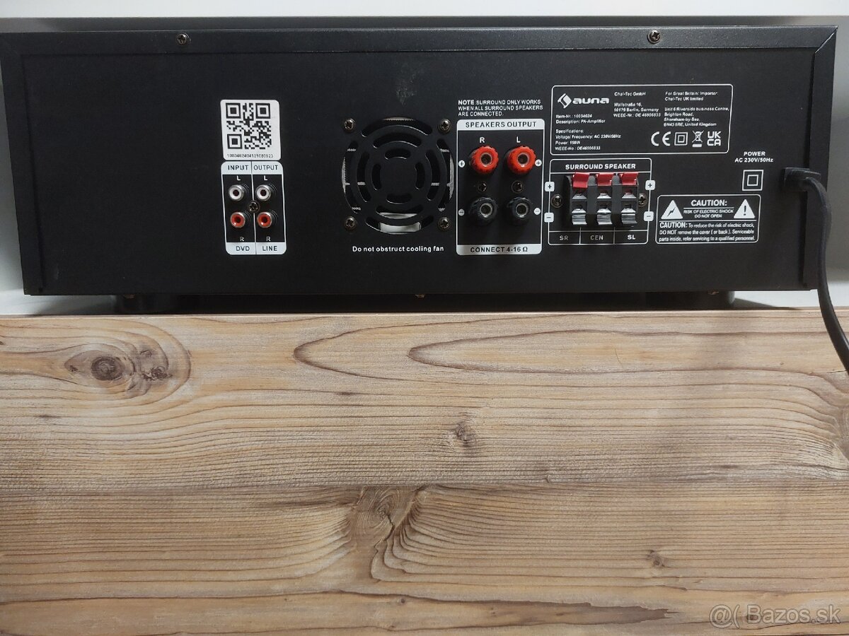 Auna AMP-3800 BT Black – nový, nepoužívaný - 2