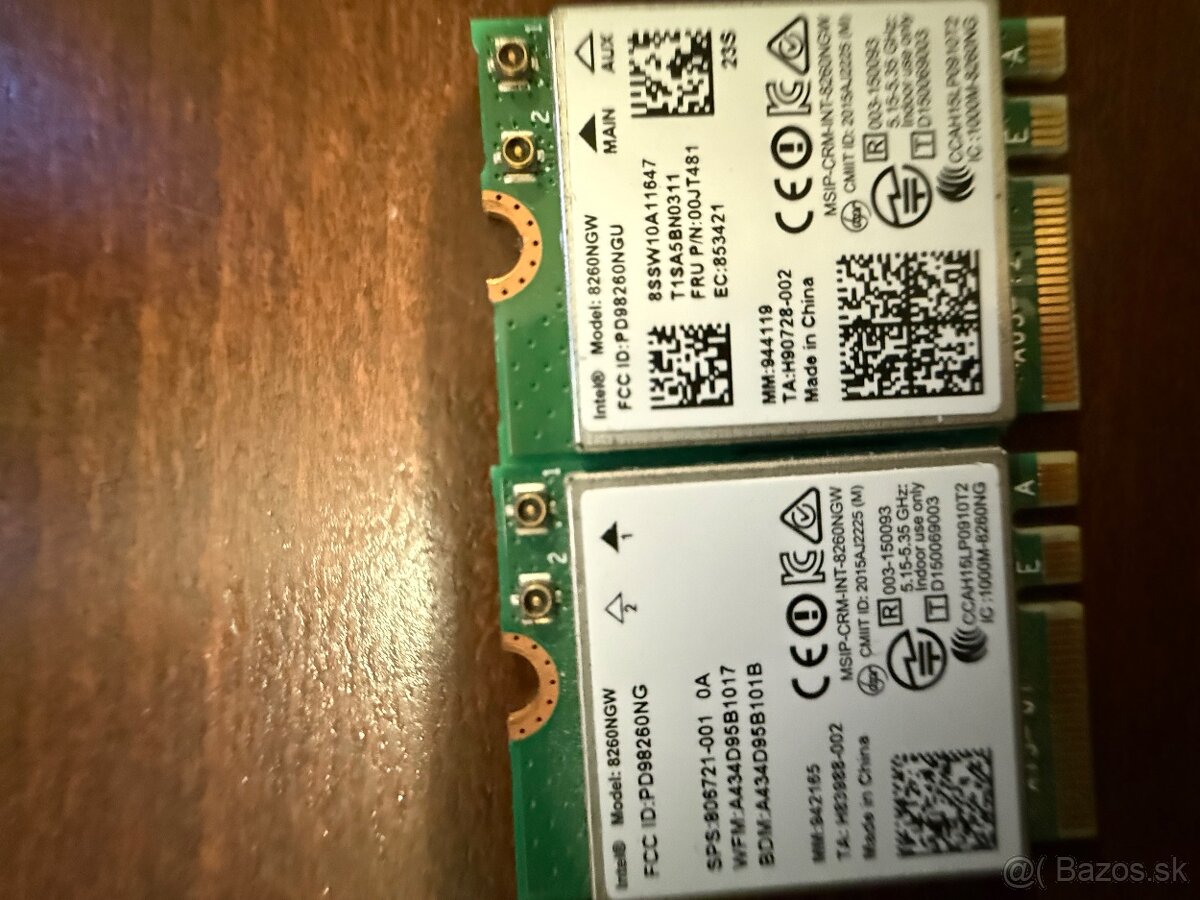 2x Intel Dual Band Wireless-AC 8260 (8260NGW) – WiFi + Bluet - 2