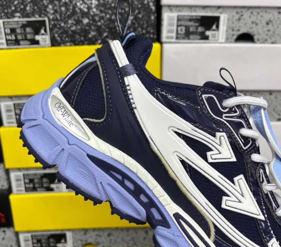Off-White Be Right White Navy Blue Shark - 2