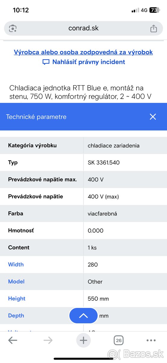Rittal 3361.540 klimatizácia - 2