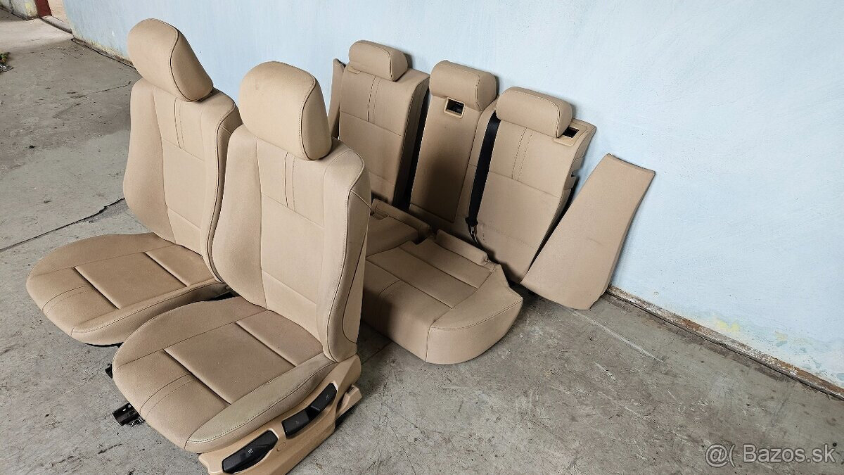 sedadla BMW X3 E83 kožene kremove mechanicke - 2