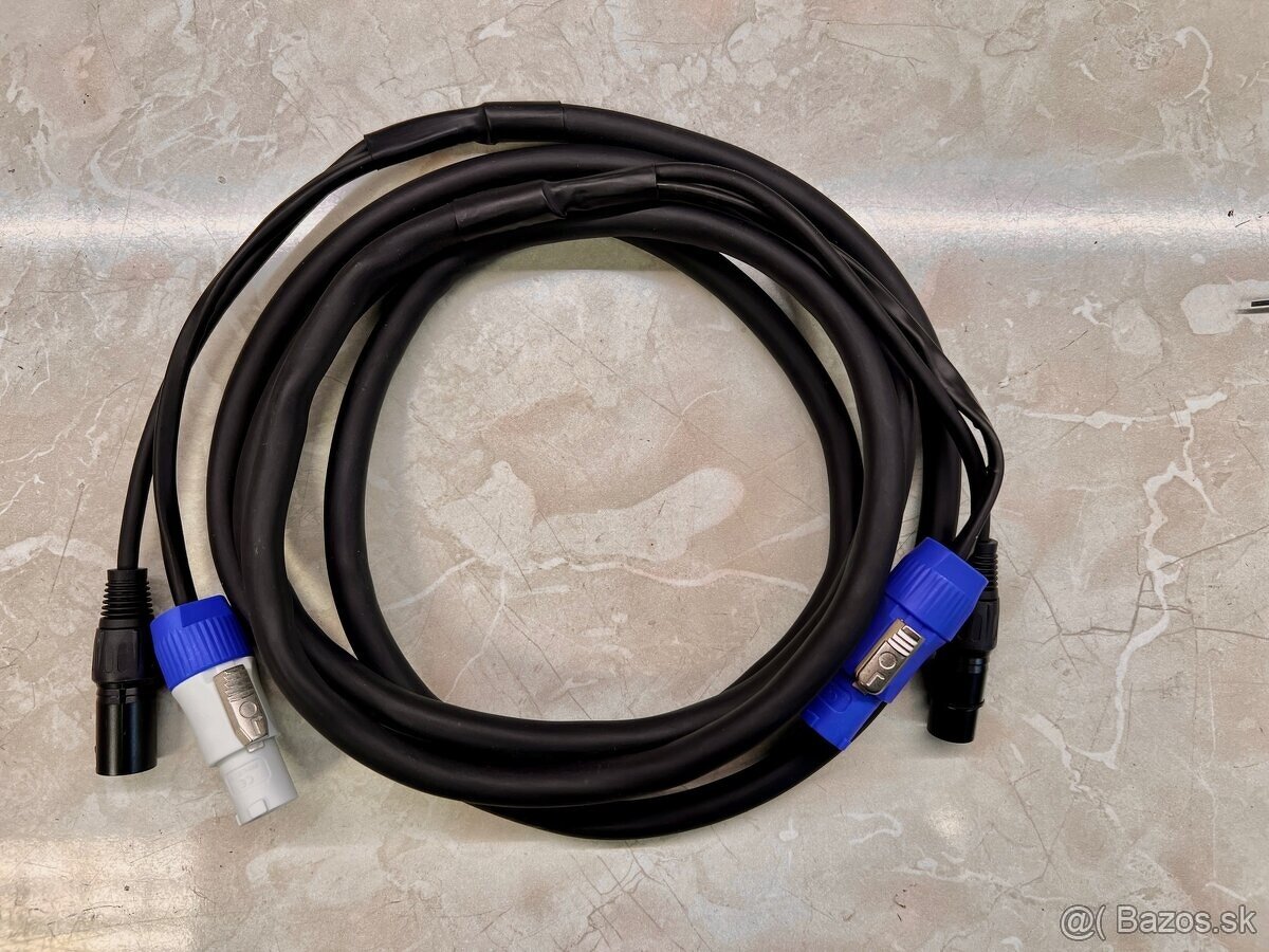 Hybridné káble PowerCON + DMX - 2