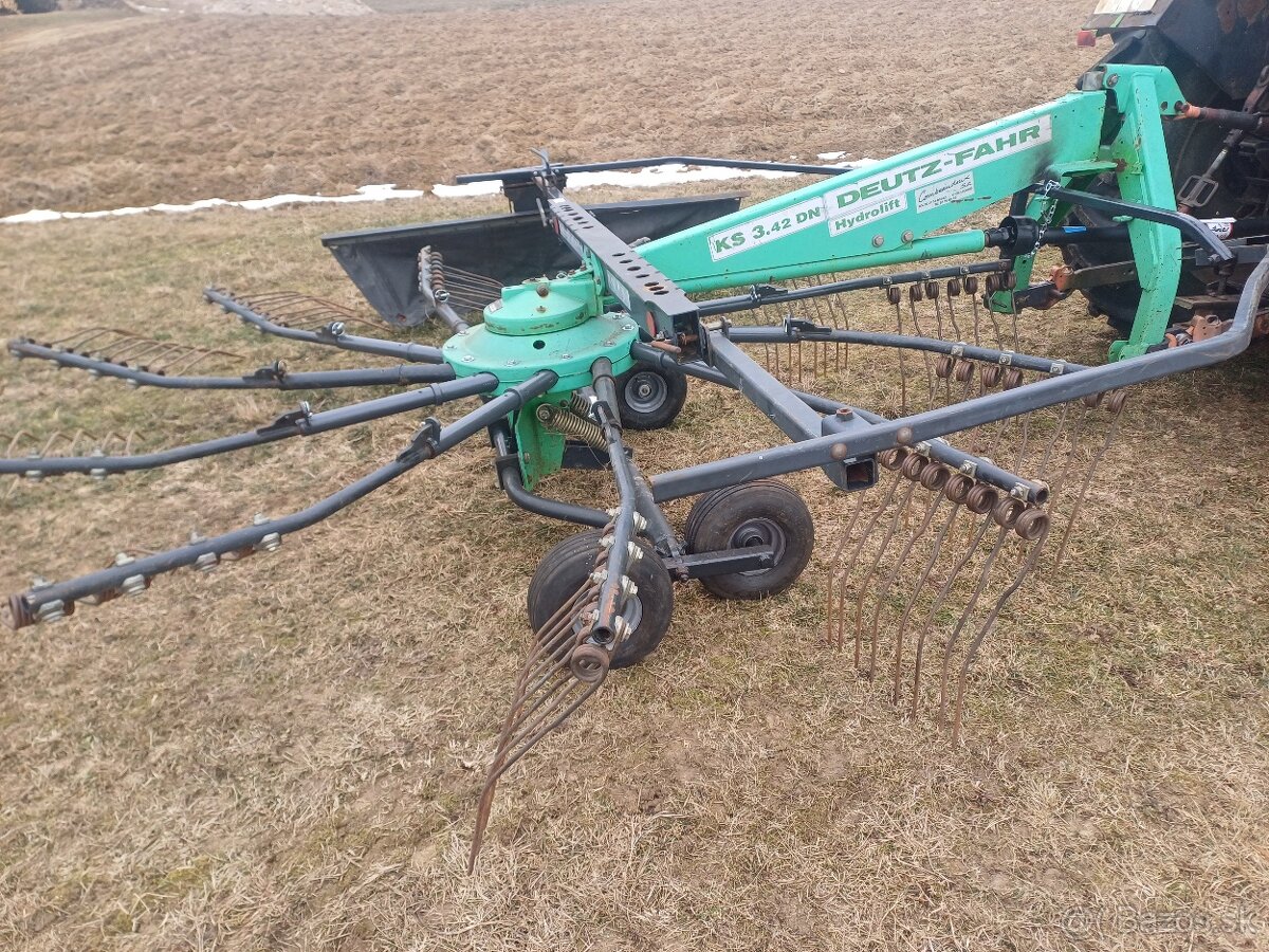 Zhrnovač sena, riadkovač, deutz fahr , tandem - 2