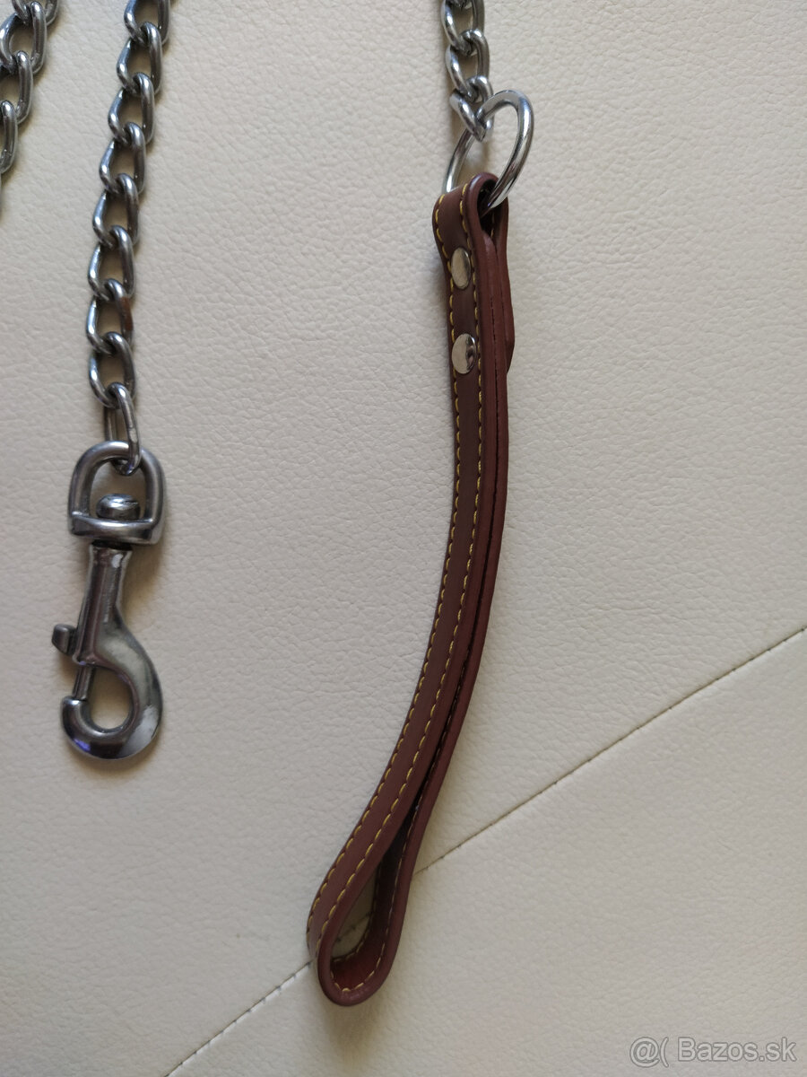 NOVÁ kovová vôdzka pre psov 2m 3cm (osobný odber) - 2