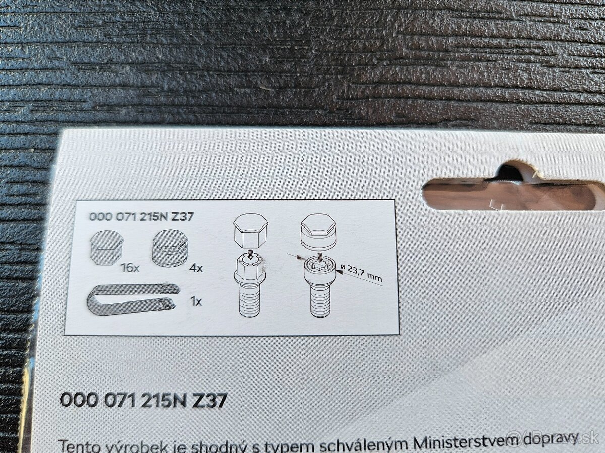 Sada krytiek pre skrutky kolies Škoda - 2