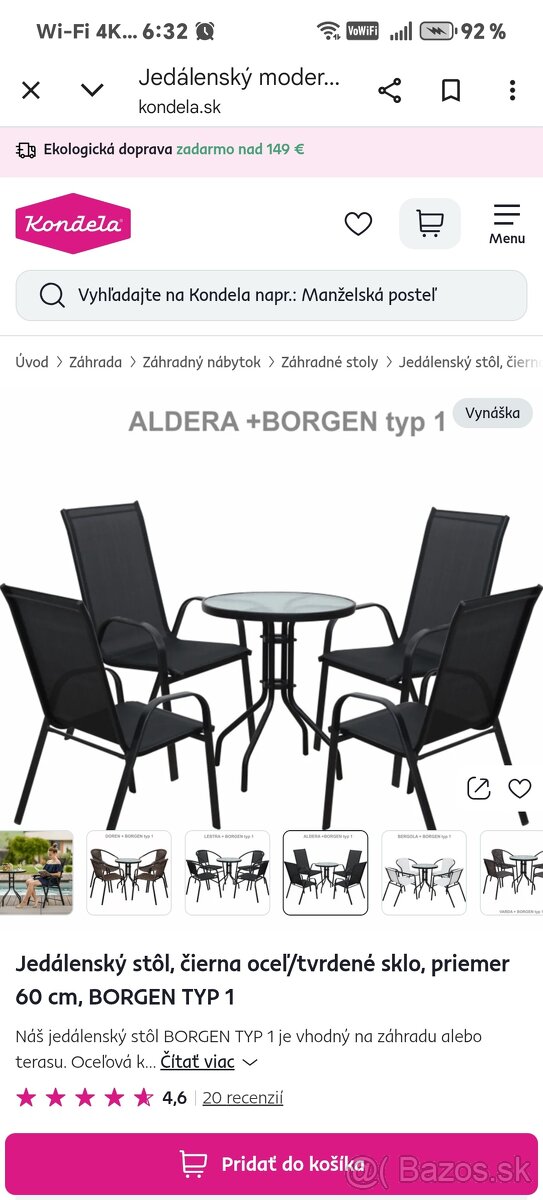 Zahradny stol a stolicky set - 2