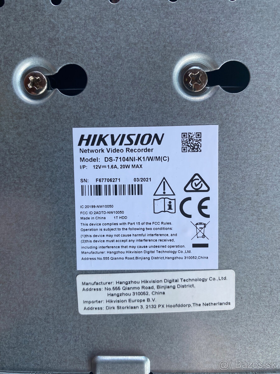 WIFI kamerový systém HIKVISION DS-7104NI / 1TB / 4 kamery - 2