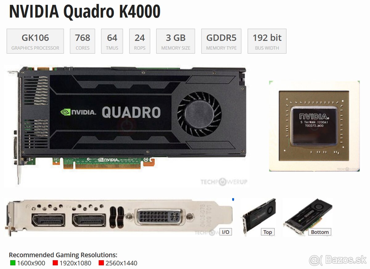 Grafická karta nVidia Quadro K4000 3GB GDDR 5 - 2