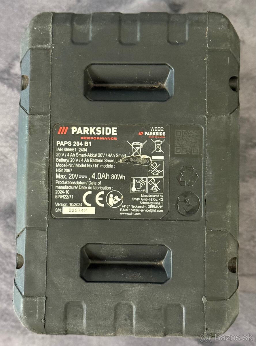 Parkside batéria - 2