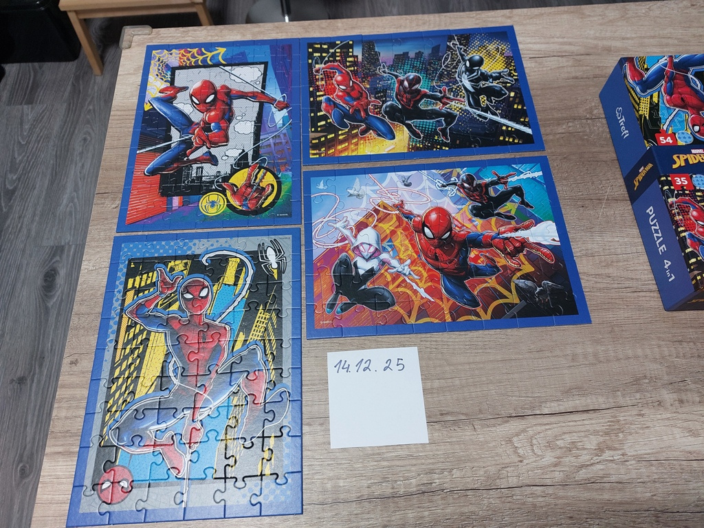 puzzle 4v1 Hotwheels / Spider man - 2