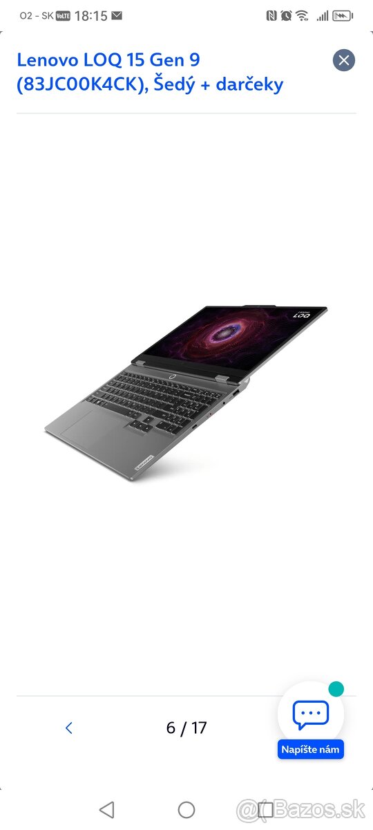 Nový Lenovo LOQ 15ARP9 - 2