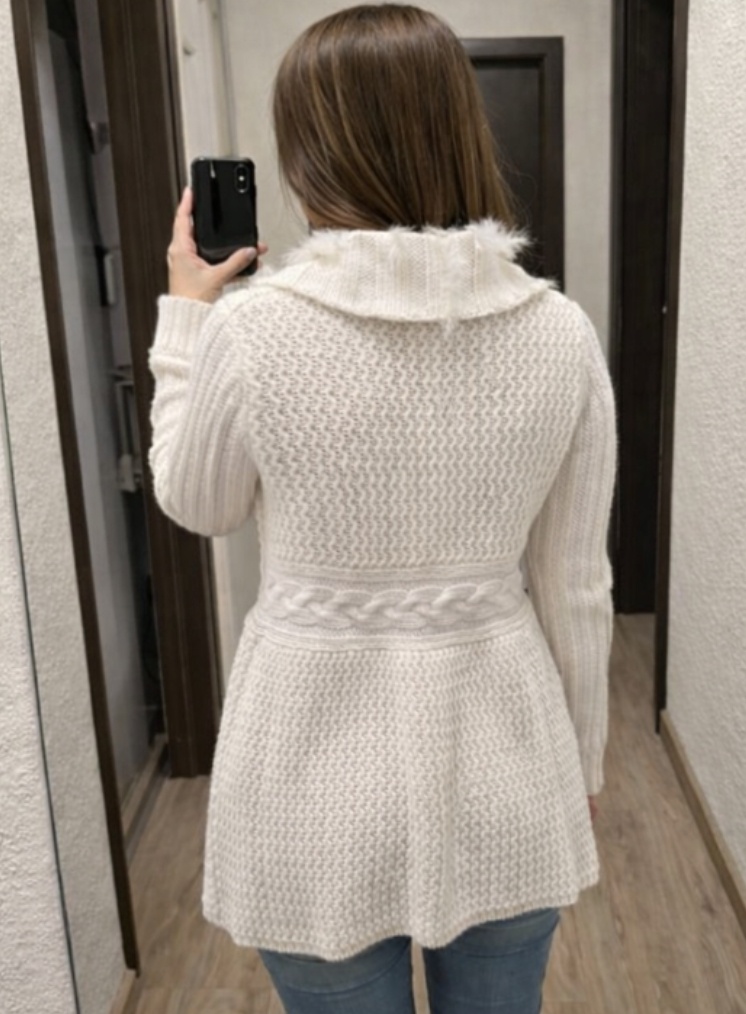 Dlhý sveter s kožušinou - 2