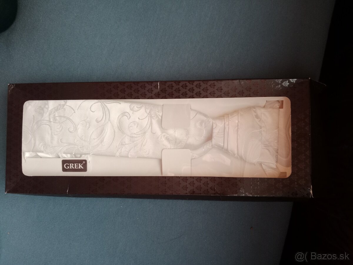 Pánska biela kravata - 2