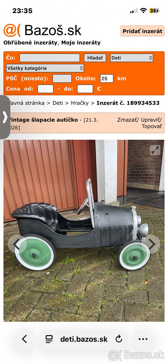 Vintage slapacie auticko - 2