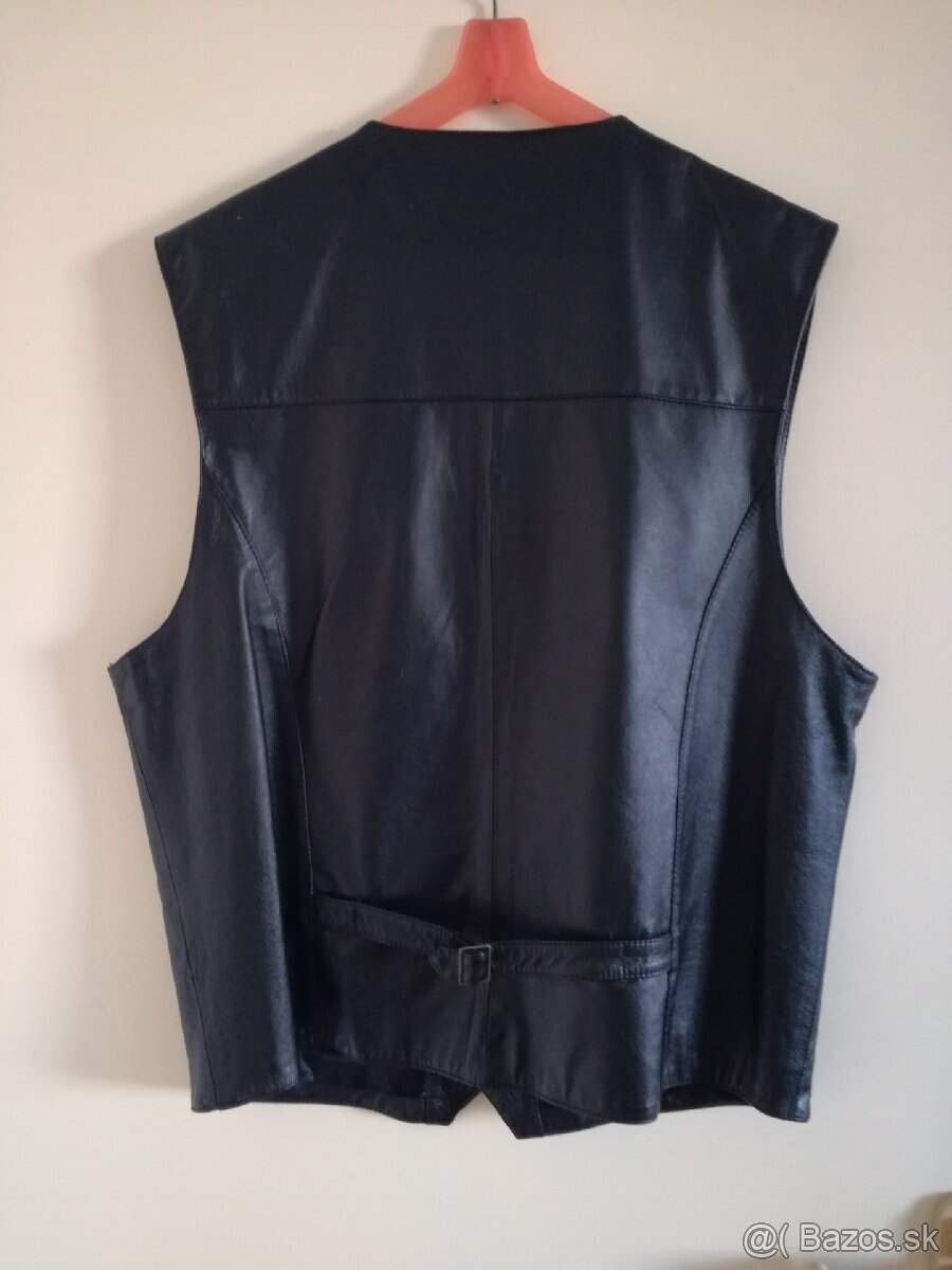 pánska koženná vesta ( NOVÁ) vel. 52 - 2