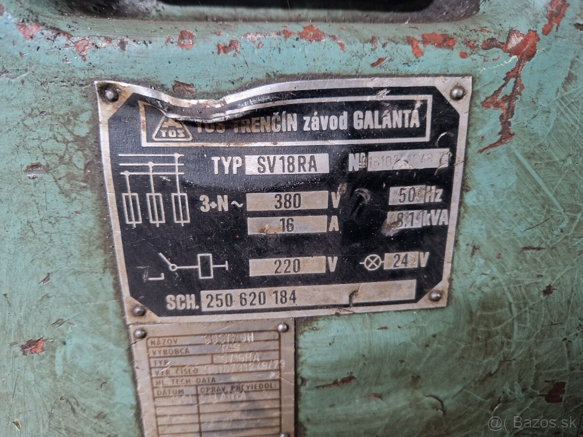 Sústruh SV 18RA - 2