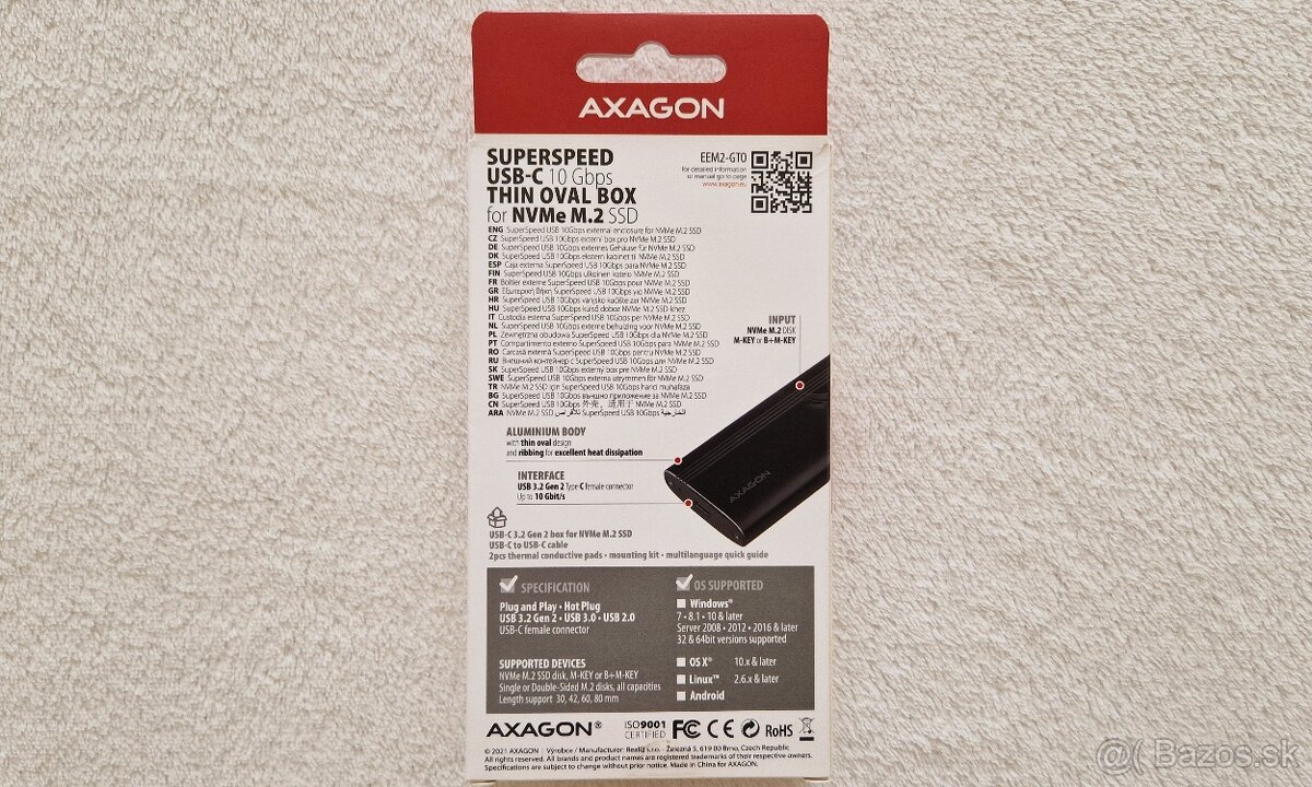 AXAGON USB-C Box 10 Gbps - 2