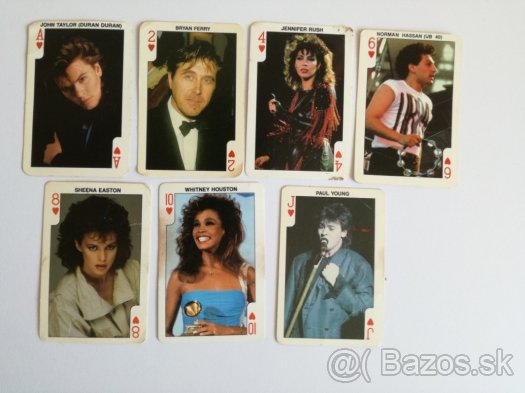 Karty s fotkami spevákov - 2