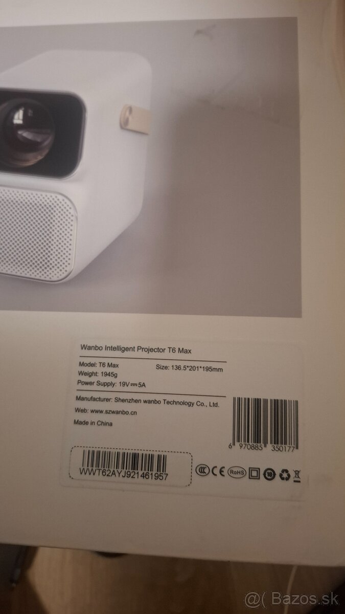 Wanbo T6 MAX FHD – prenosný projektor - 2
