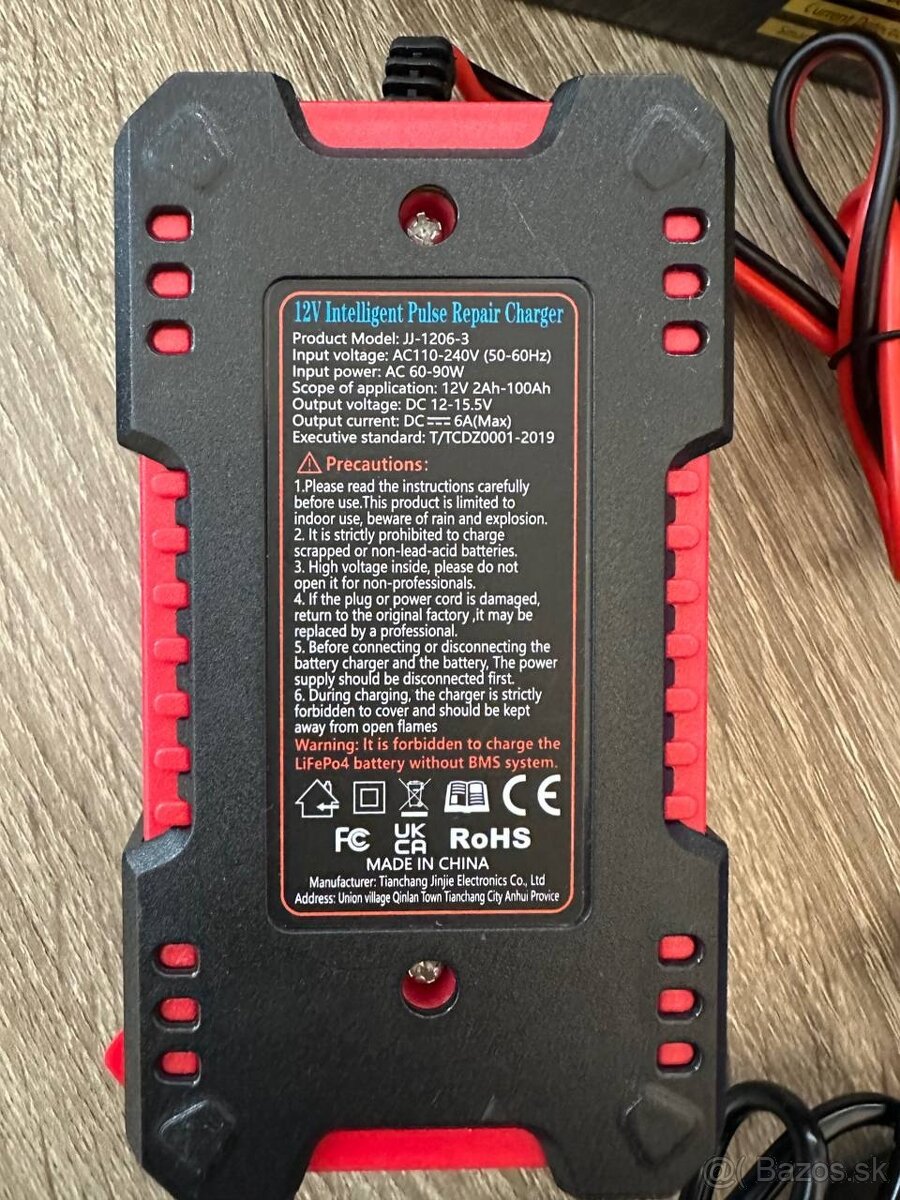 Nabíjačka na autobatérie 6A 12V - Nová - 2