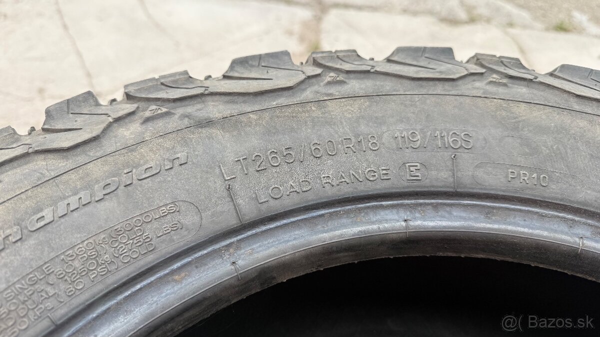 265/60 R18 BFgoodrich - 2