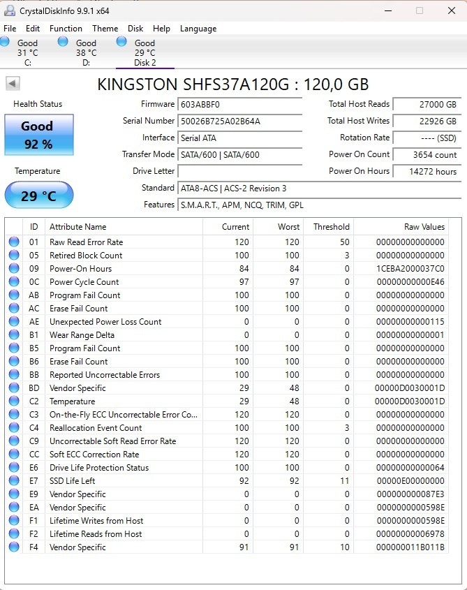 Predám Kingston SSD 2.5" 120GB - 2