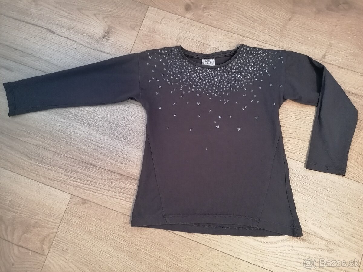 Tricko sivé srdcia 116, Zara - 2