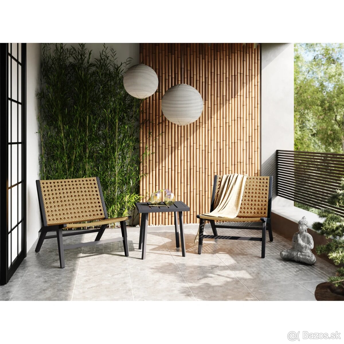 Balkónový/zahradný nábytok + obal - 2