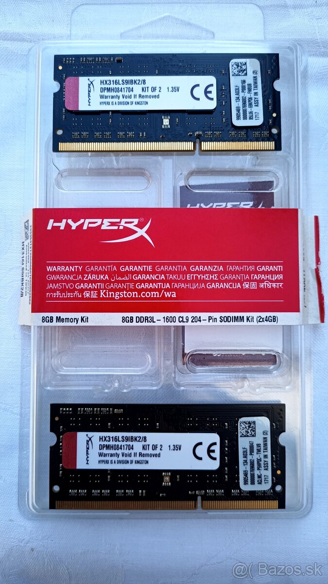 Kingston HyperX DDR3 2x4GB set - 2