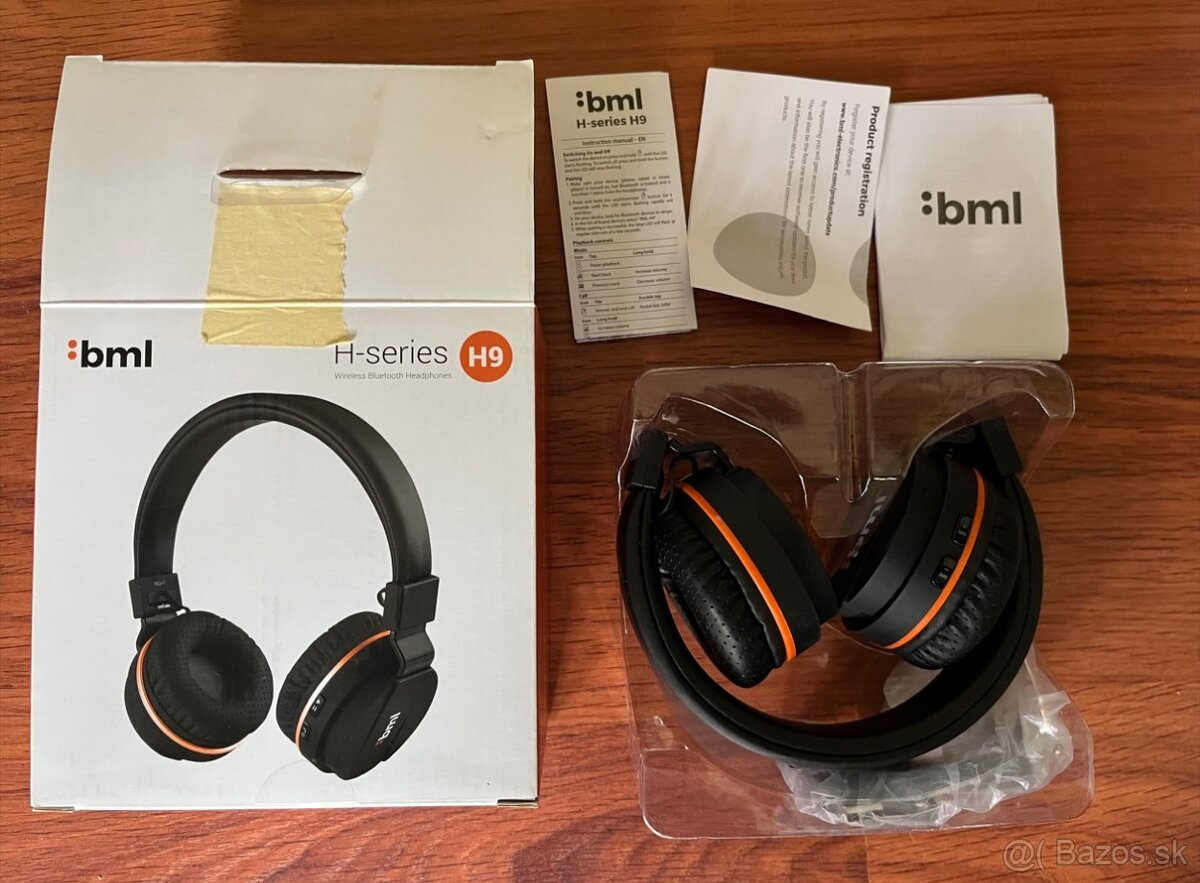 Bezdrôtové slúchadlá BML H9 - málo používané - 2