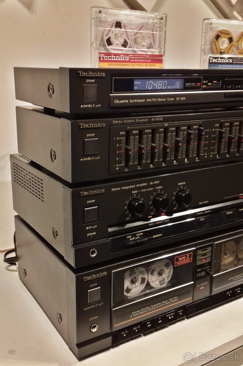 Zostava TECHNICS A03 tuner, equalizer, zosilnovac, 2 - deck - 2