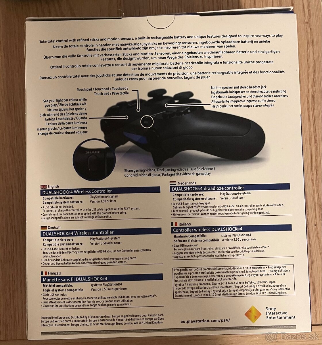 DualShock 4 V2 - Čierny (Nový, nerozbalený, zaplombovaný) - 2