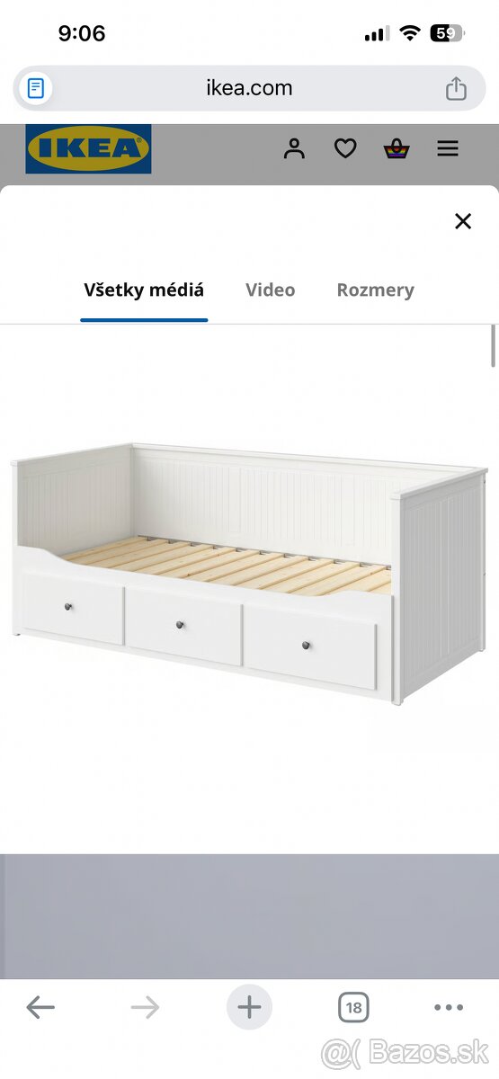 Posteľ Hemnes ikea - 2