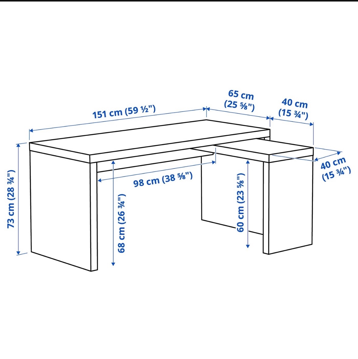 Ikea stol MALM a stolicka RENBERGET - 2