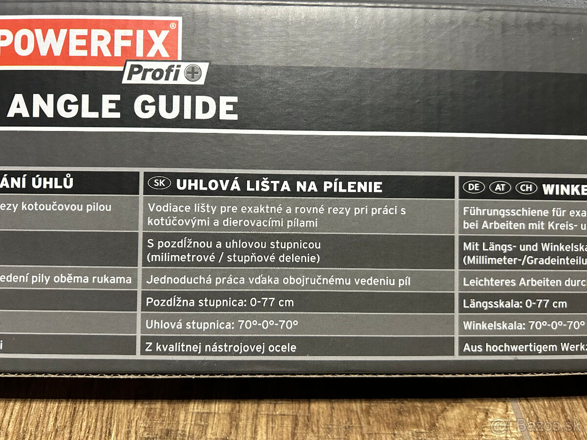 Uhlová lišta na pílenie - 2