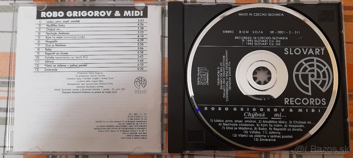 CD ROBO GRIGOROV MIDI - CHYBAS MI 1992 - 2