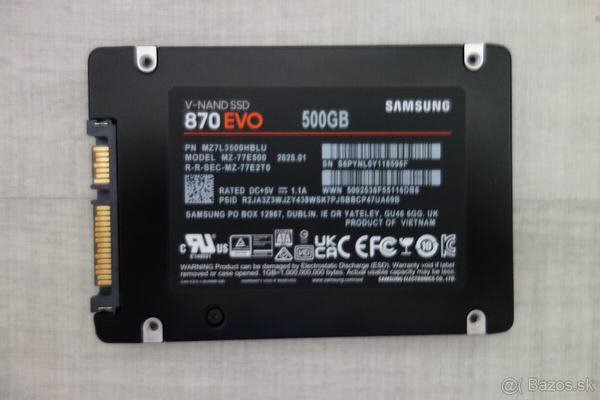 SAMSUNG 870 Evo 500GB SATA SSD - 2