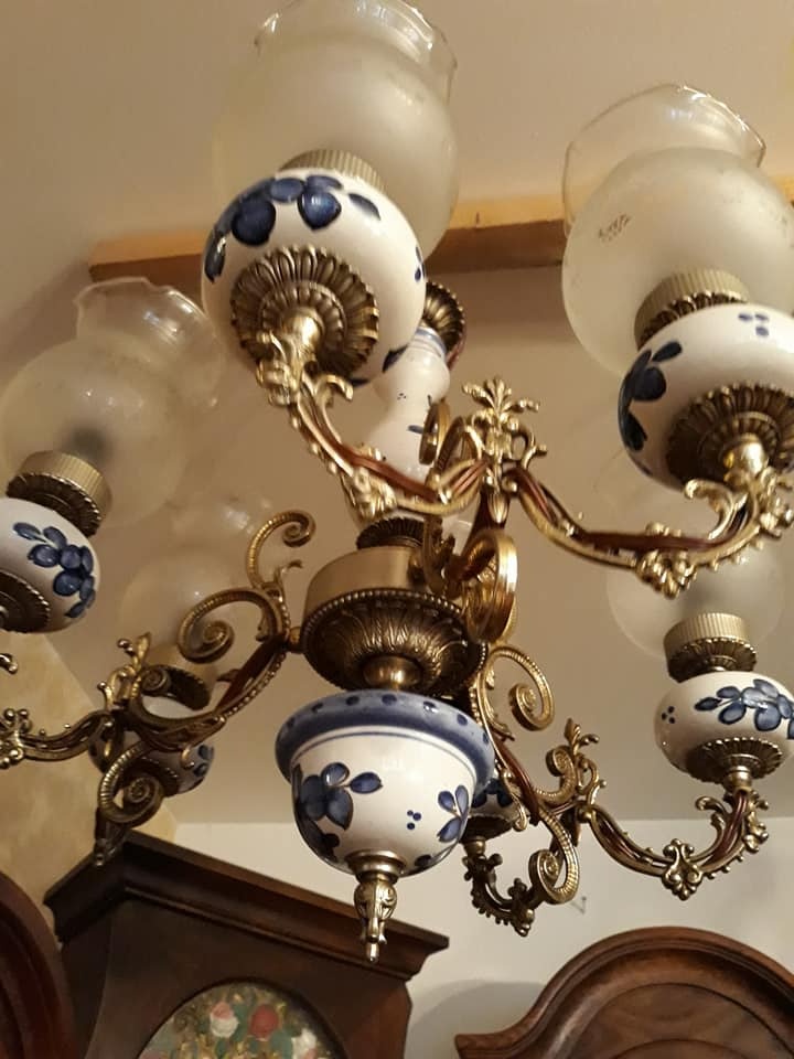 Luster rustikálny keramický starý - 2