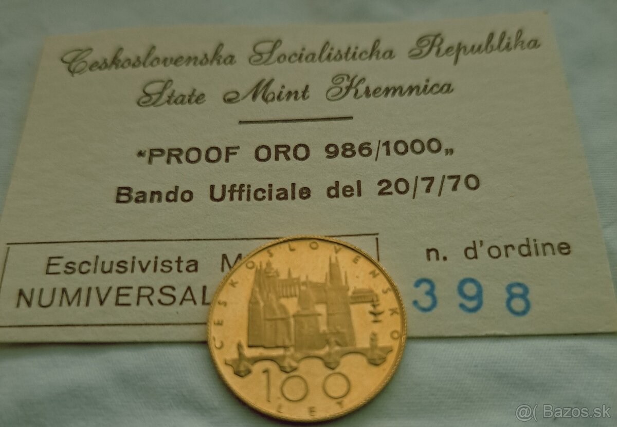 Zlatý dukát 1970 - V.I. Lenin - 2