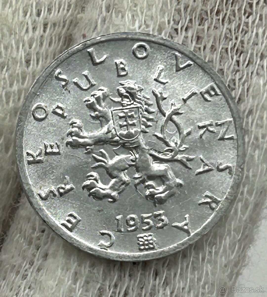50 halierov 1953 UNC priamo z Rolky razobný lesk - 2
