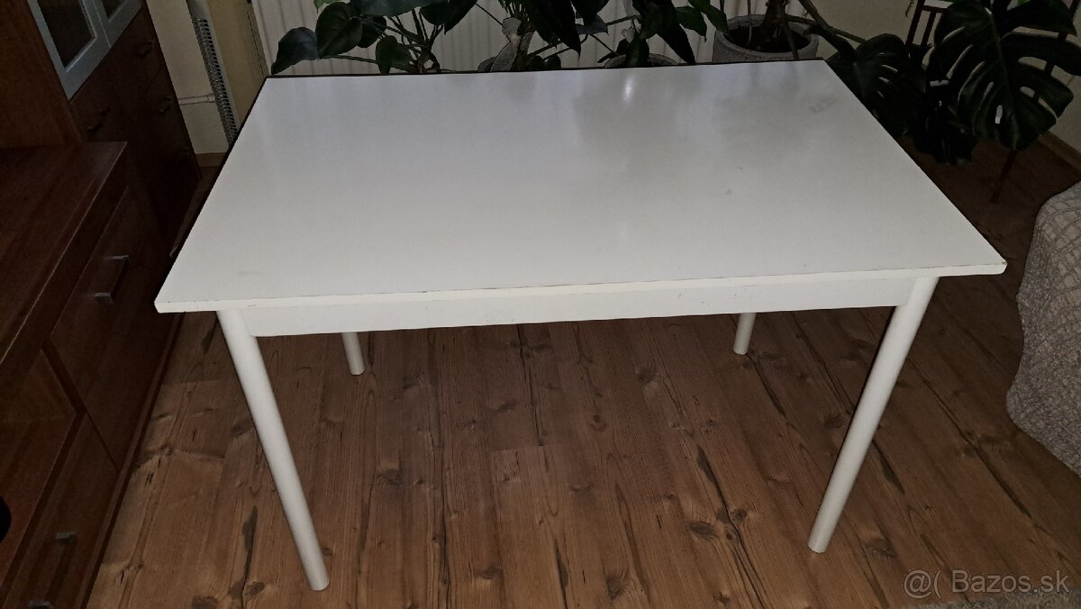 Biely jedálenský stôl BARBARA 700×1100x730 mm - 2