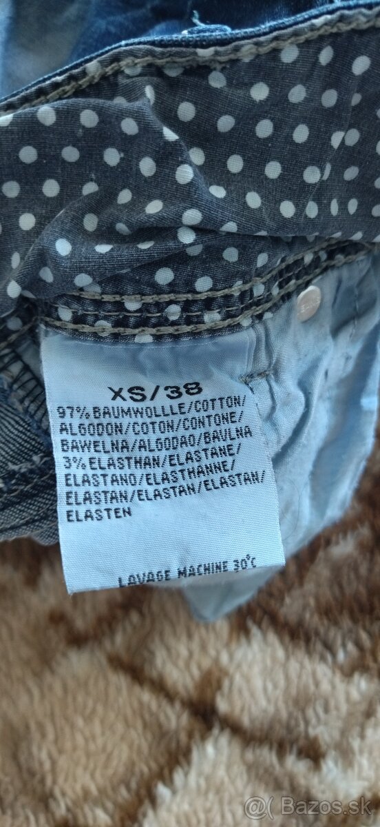 Modrá ryfľova mini sukňa - 2