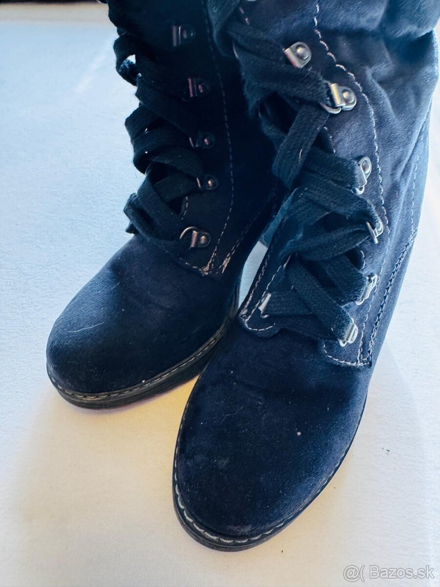 Semišové čižmy, číslo 38 - 2