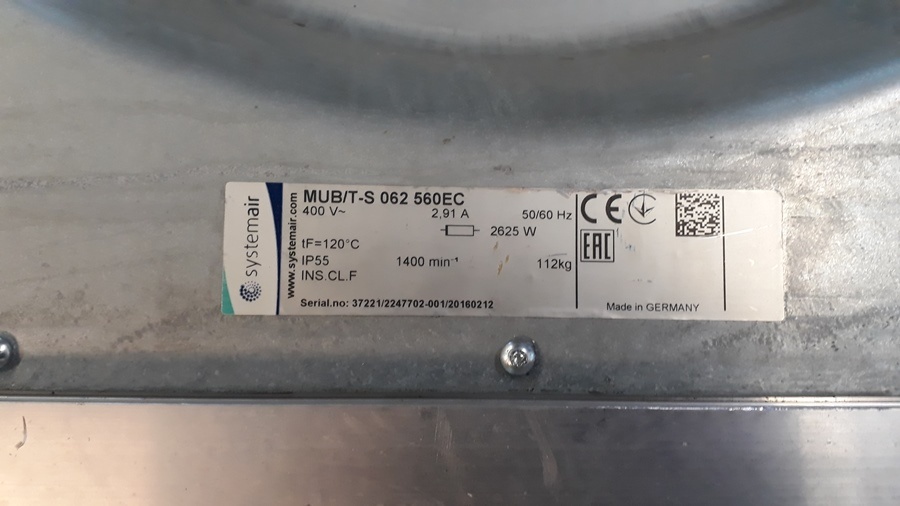Ventilátor SYSTEMAIR MUB/T-S 062 560EC - 2