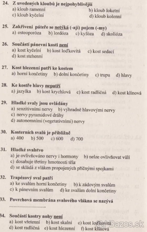 Podklady na prijímacie skúšky LF UPOL - 2