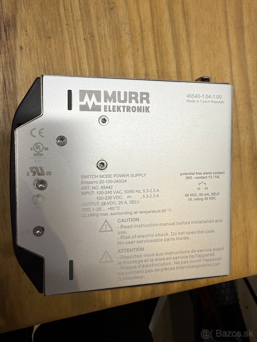 Zdroj MURR IN:100-240VAC OUT: 24-28VDC/20A - 2